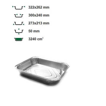 Контейнер з харчової фольги Zenith 3200 мл 50 шт. (R31L)