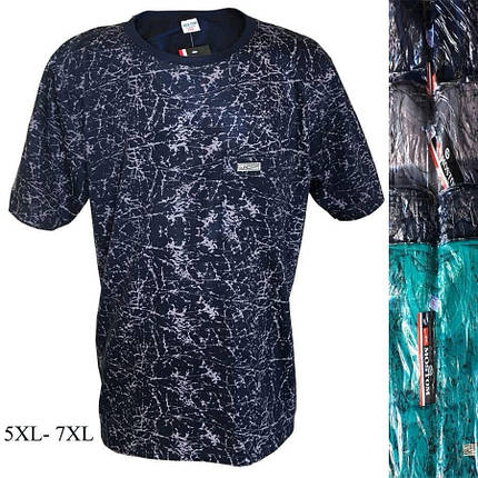 Чоловічі футболки з кишенею №F43Б р.5XL 6XL 7XL мікс, фото 3
