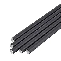 Паперові трубочки для напоїв, 6 мм x 197 мм, чорний, 100 шт.