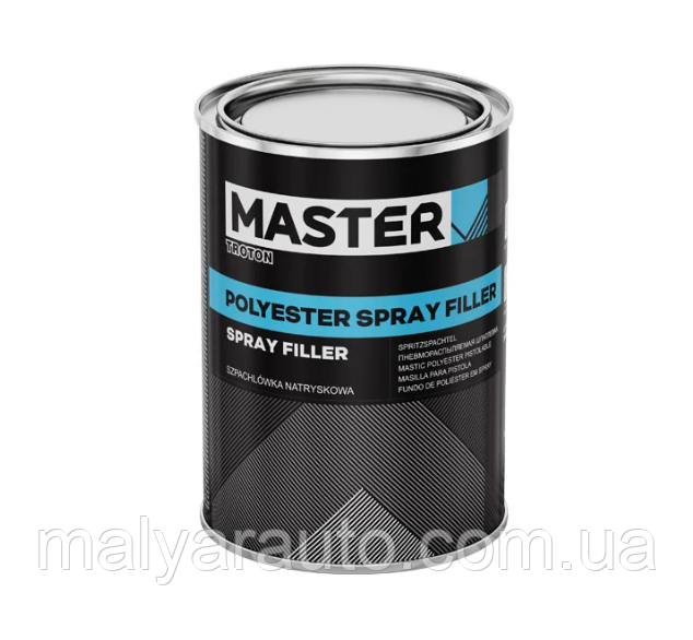 Рідка шпатлівка покращеної якості "MASTER POLYESTER SPRAY FILLER" 1,20 кг