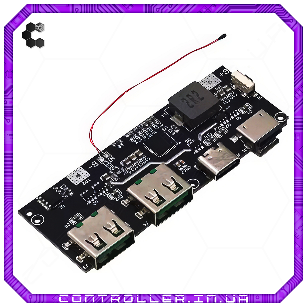 Плата павербанка, контролер заряджання 22.5 Вт QC4.0 PD3.0, фото 1