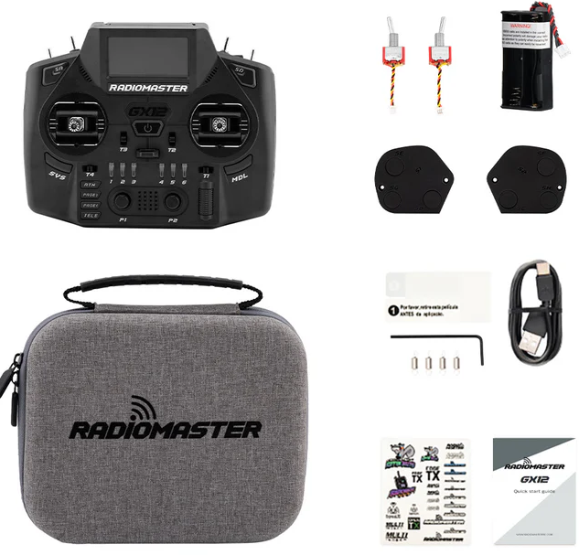 Апаратура керування Radiomaster GX12 ELRS M2 FPV пульт + Чохол НОВИНКА 2025