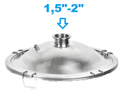 60л Кришка нержавійка 1,5" або 2"
