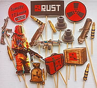 Фігурки раст, гра раст, топери цукрової пасти для хлопчика, дівчинки, їстівні картинки на день народження