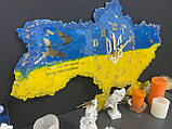Годинник настінний з епоксидної смоли "Карта України", фото 4