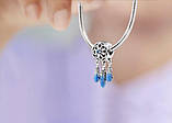 Срібна намистина Pandora «Блакитний ловець снів» 799341C01, фото 6