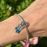 Срібна намистина Pandora «Блакитний ловець снів» 799341C01, фото 7