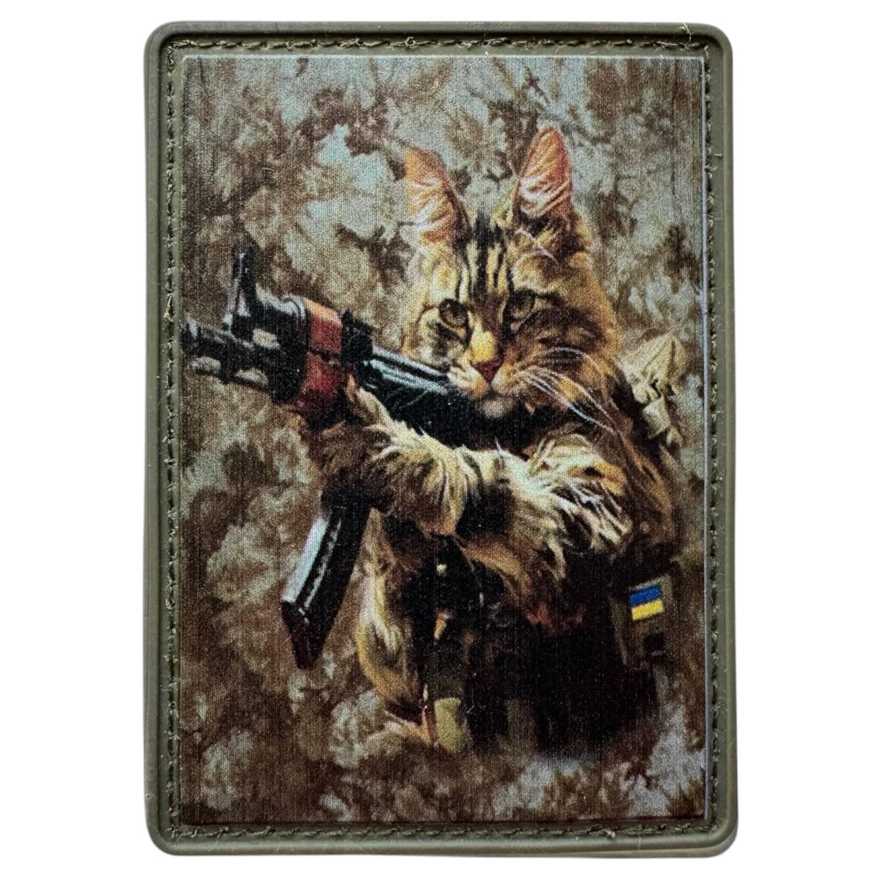 Шеврон котик ЗСУ на липучці патч ПВХ