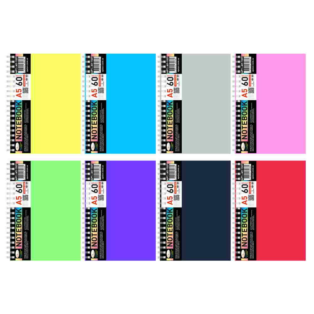 Блокнот А5, 60 арк., пластик, 1 розділ., пружина збоку, 15*15см, Видавництво Апельсин, Україна, фото 1