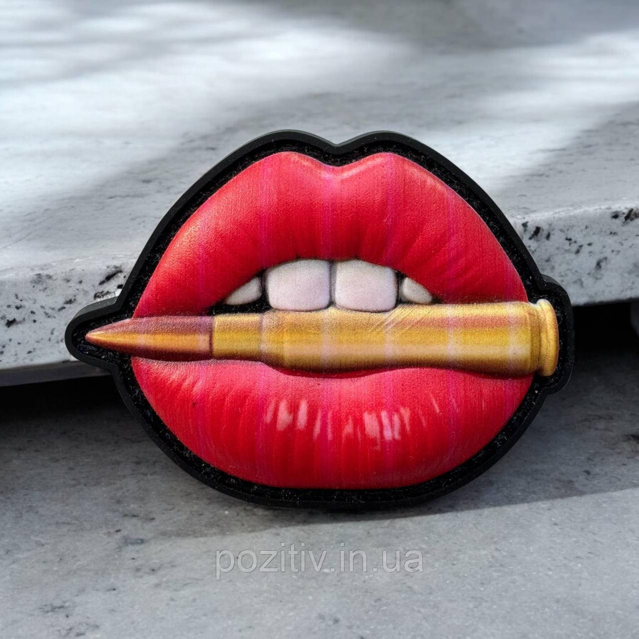 Шеврон патч губи з кулями ПВХ, фото 1