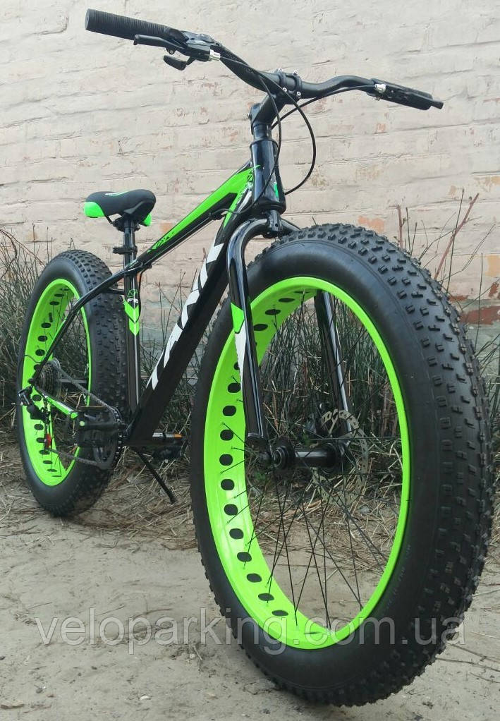 Позашляховик фетбайк 26/4.0 Suv Mbike (fatbike) велосипед широка покришка фетбайк салатовий неон