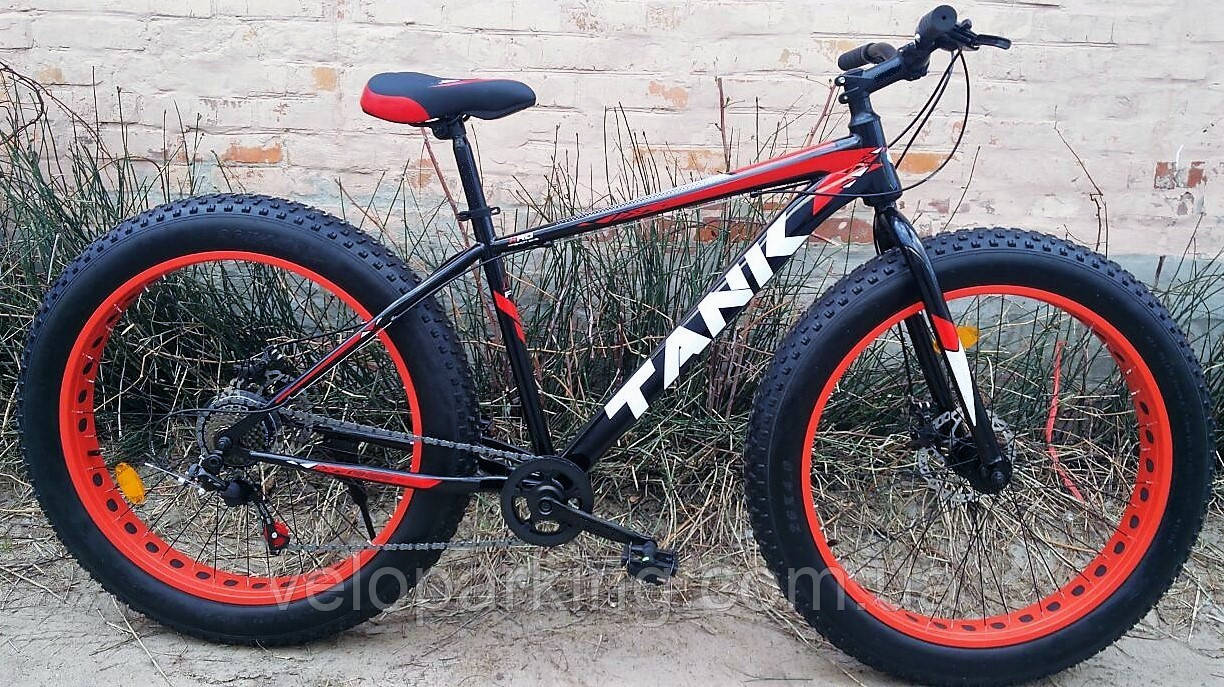 Позашляховик фетбайк 26/4.0 Suv Mbike (fatbike) велосипед широка покришка фетбайк червоний неон