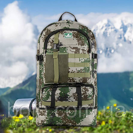 Рюкзак туристичний з розширенням 21 л/25 л, кольоровий піксель, фото 1