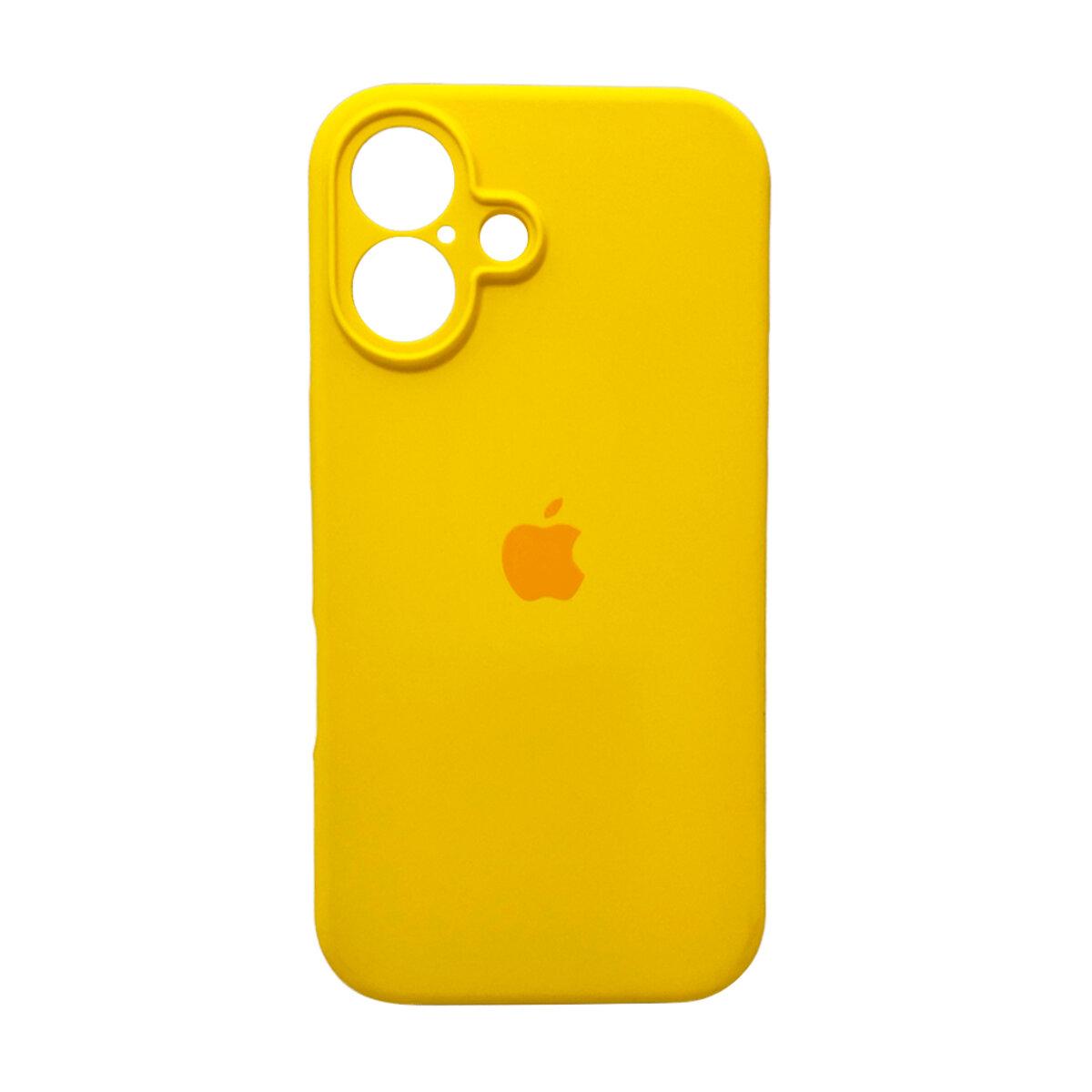 Чохол для iPhone 16 Silicone Full Case Camera Protect, Canary Yellow