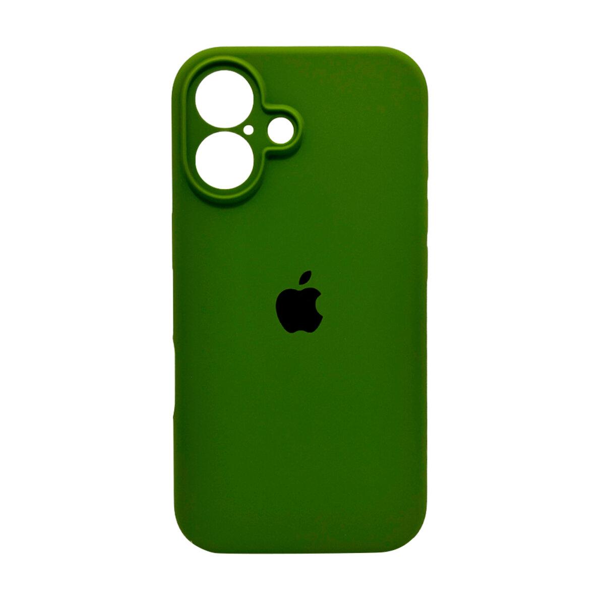 Чохол для iPhone 16 Silicone Full Case Camera Protect, Army Green