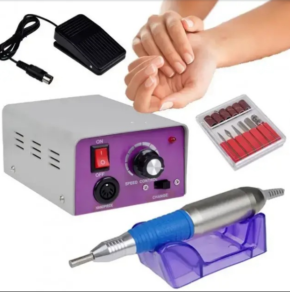 Фрезер для манікюру та педикюру професійний із педаллю DM 4-25000 об./хв, фото 1