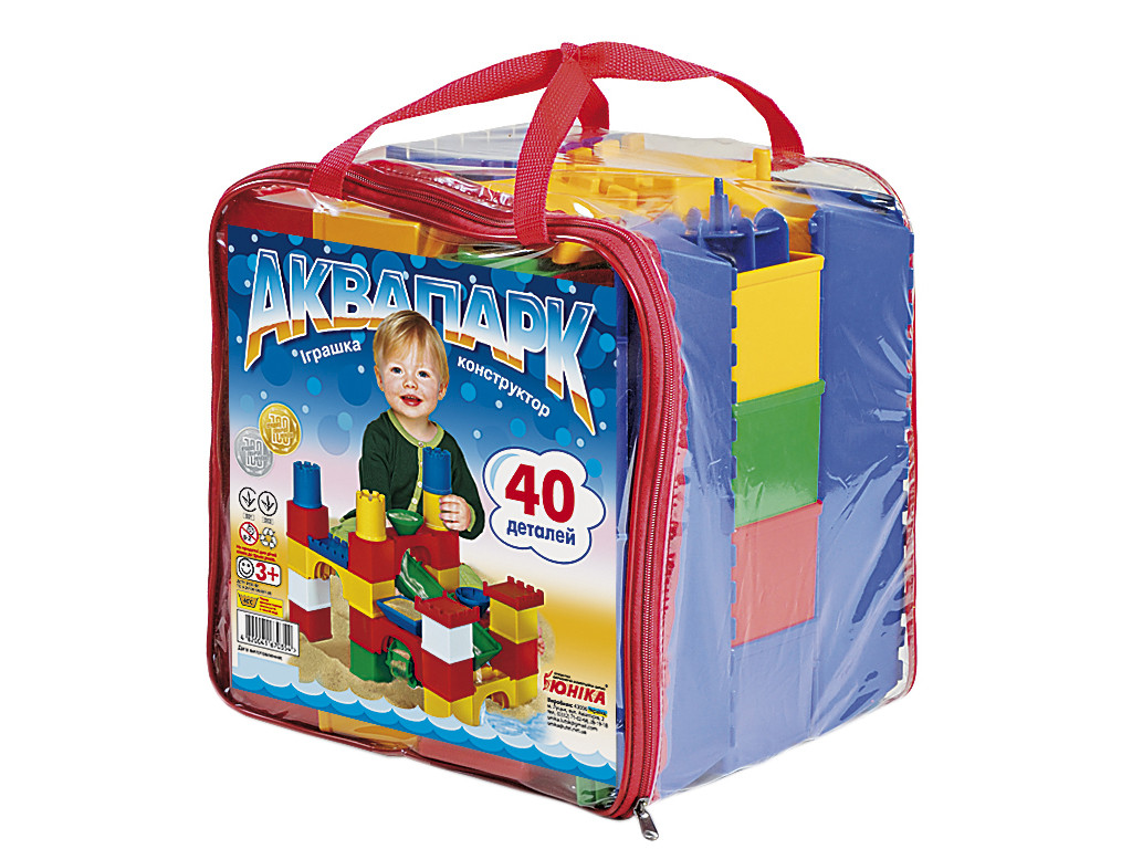 Конструктор дитячий в сумці Аквапарк Юніка 40 деталей 70354, фото 1