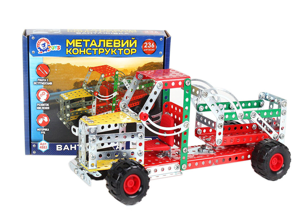 Конструктор металевий Вантажівка, 236 деталей, Технок 4883