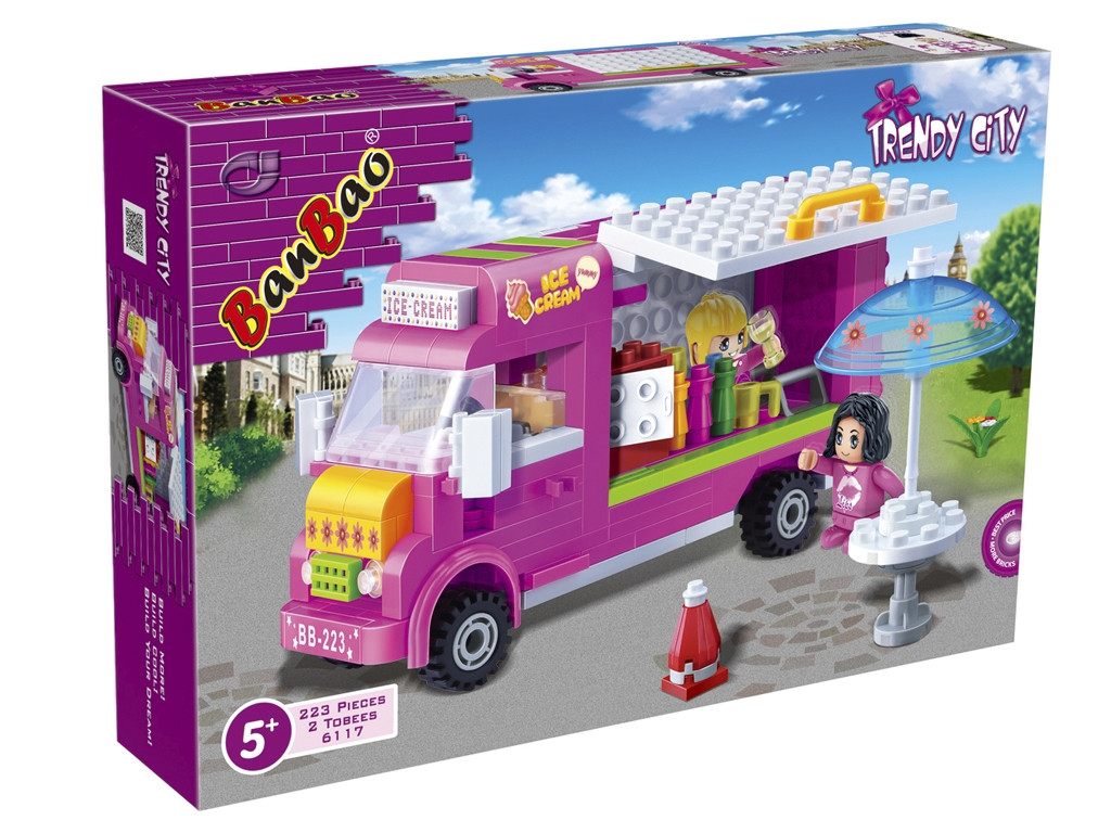 Конструктор Модне місто Фургон з морозивом BanBao 6117 223 деталей, фото 1