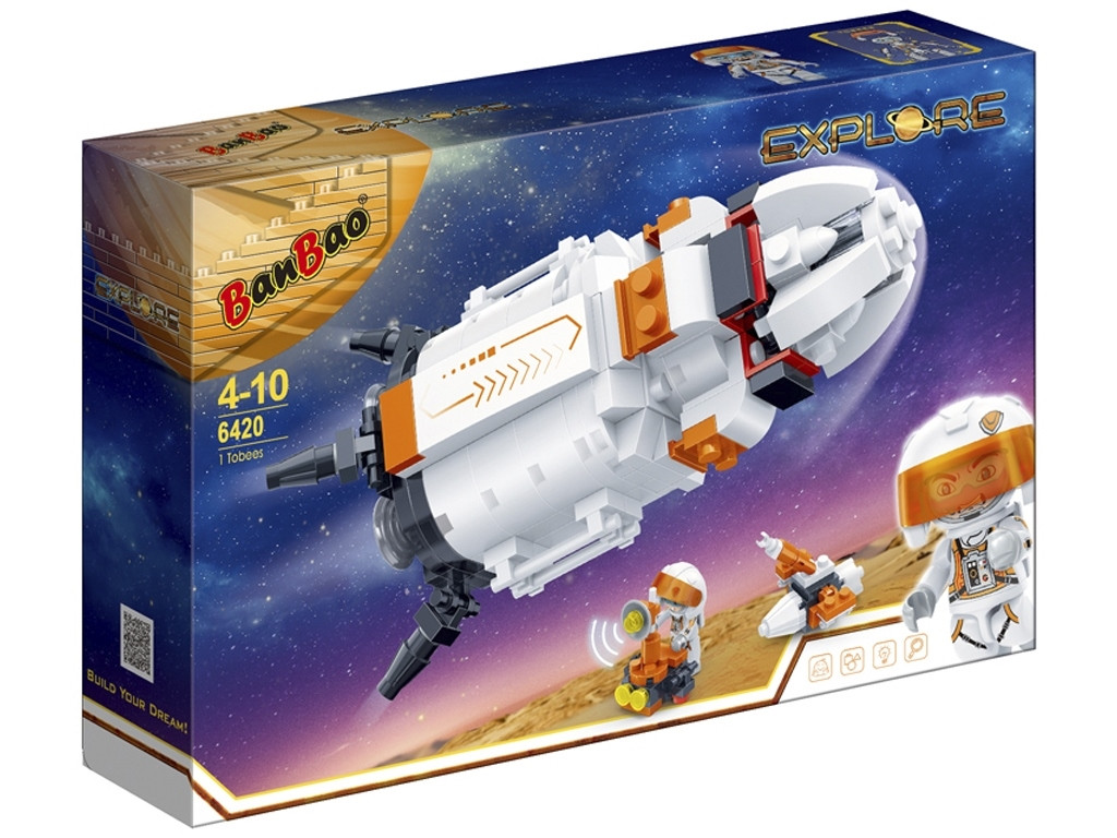 Конструктор Космічні дослідження Ракета з екіпажем BanBao 6420 256 деталей, фото 1