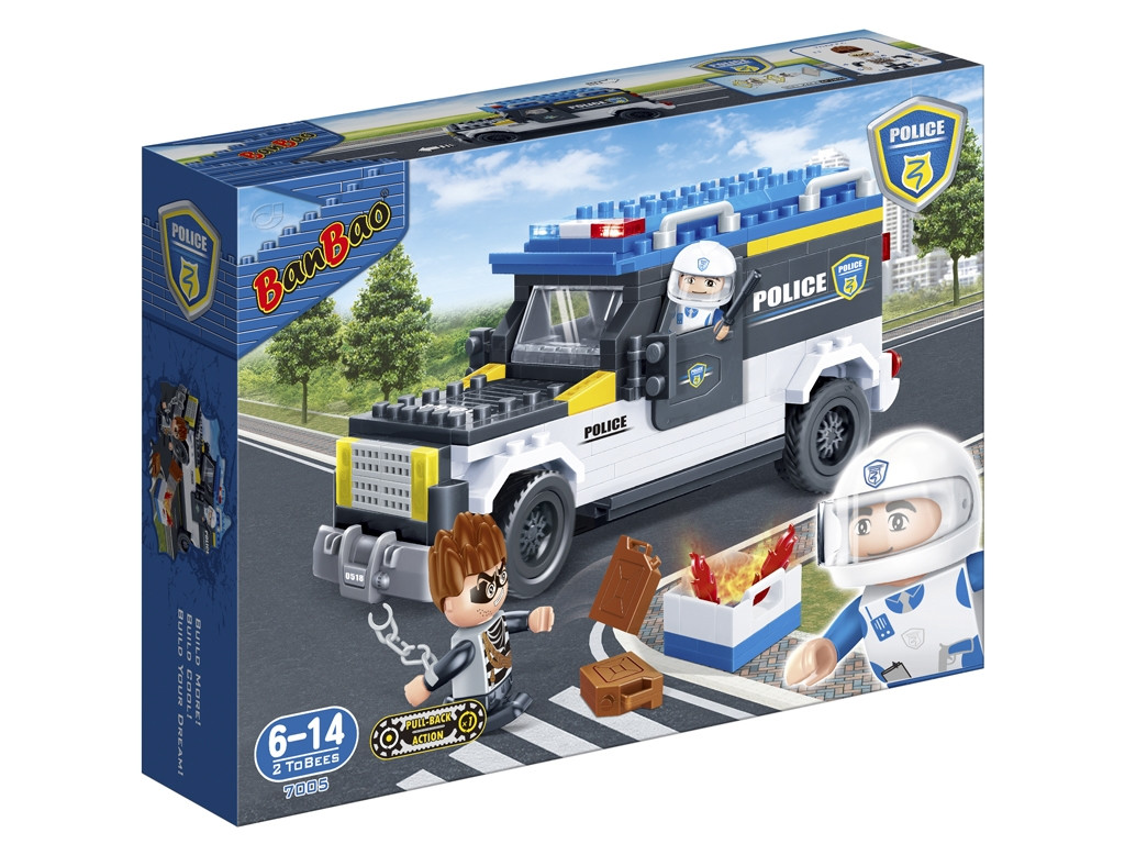 Конструктор Поліція Поліцейське авто BanBao 7005 242 деталі, фото 1