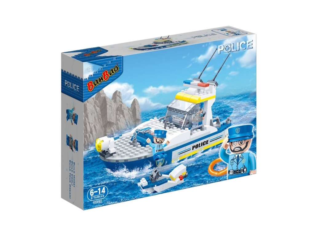 Конструктор Поліція Катер BanBao 7028 240 деталей, фото 1