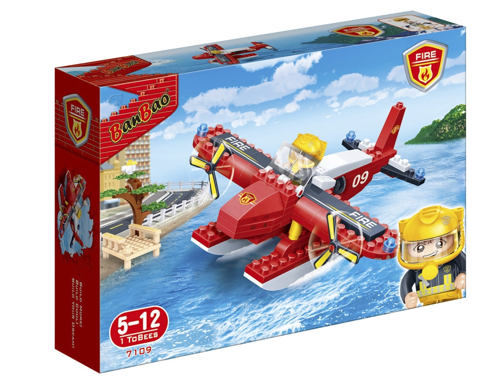 Конструктор Пожежники Пожежний літак BanBao 7109 125 деталей, фото 1