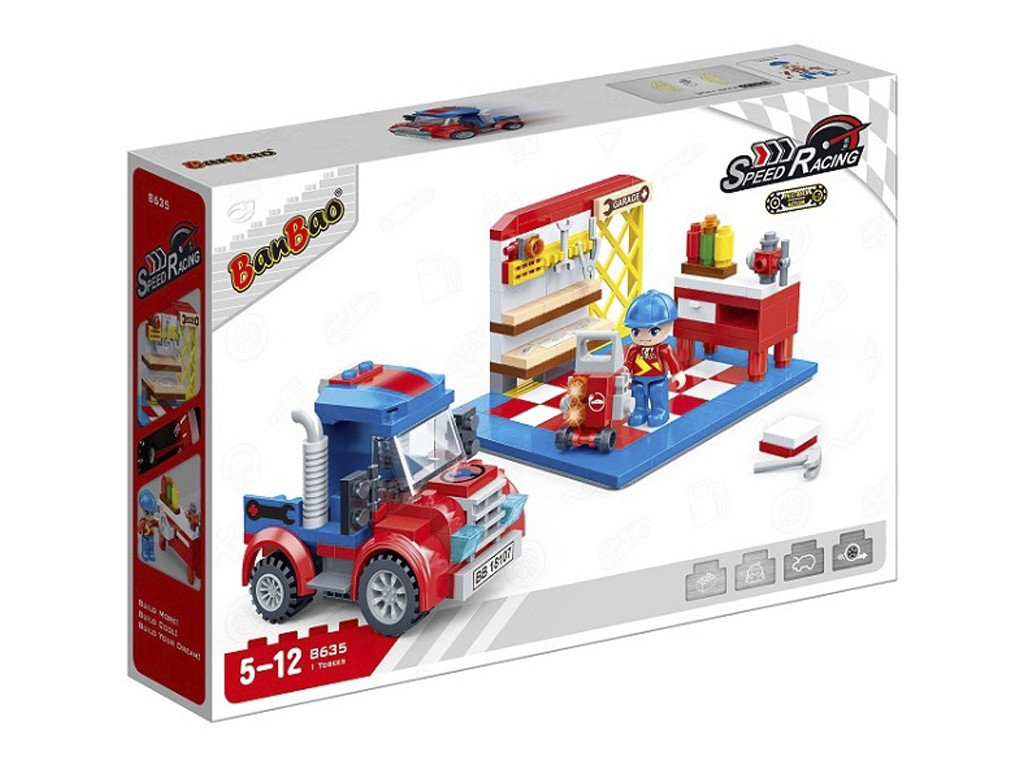 Конструктор Швидкісні гонки Ремонт автомобіля BanBao 8635 234 деталі, фото 1