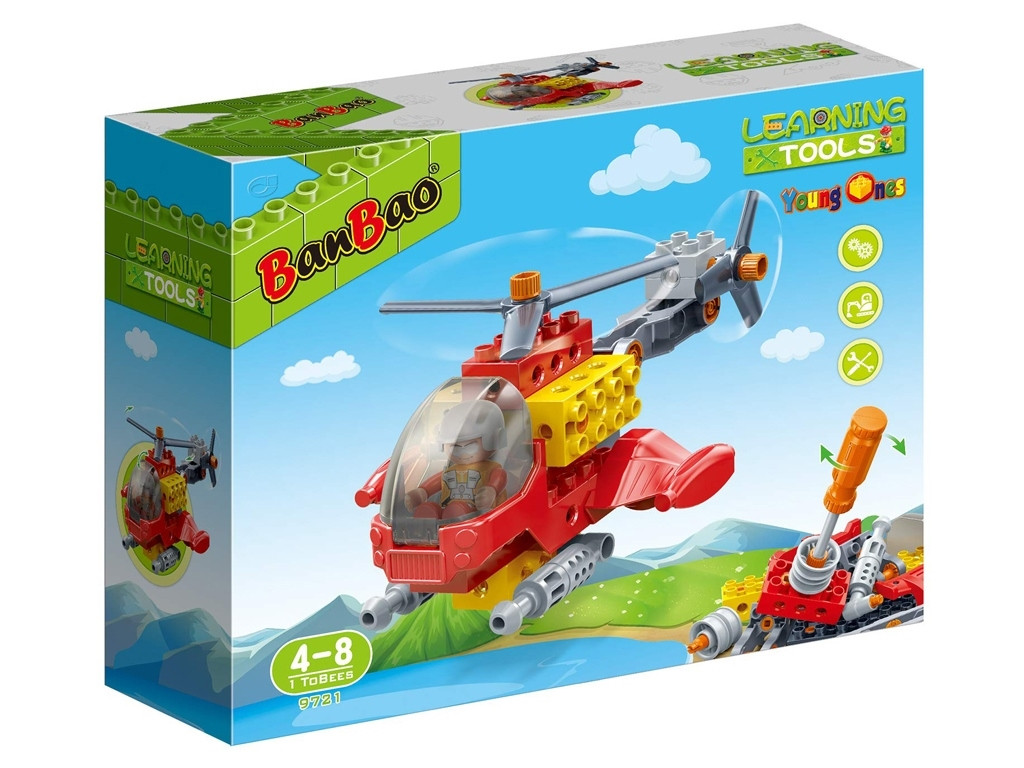 Конструктор Вертоліт BanBao 9721 17 деталей, фото 1