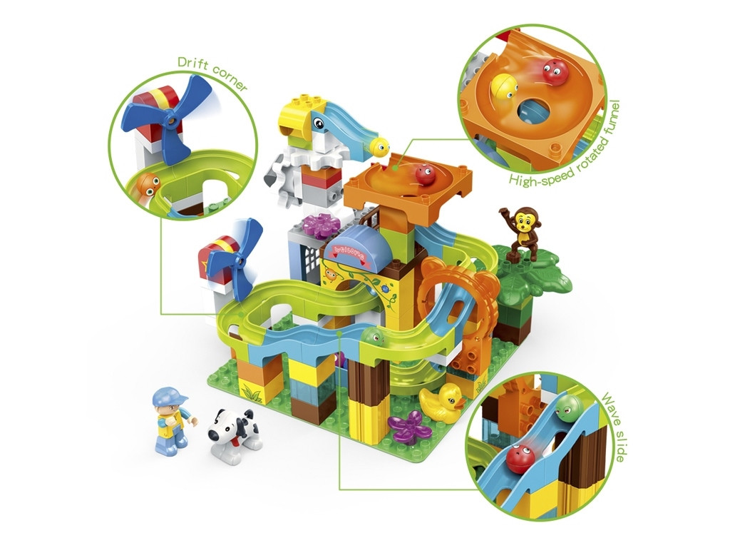 Конструктор Весела гірка з кульками BanBao 9725 110 деталей, фото 1