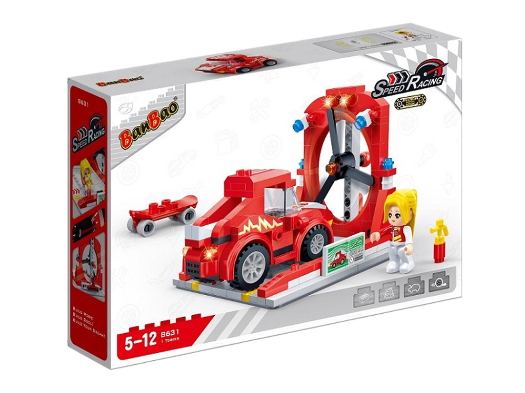 Конструктор Швидкісні гонки Лабораторія випробовувань BanBao 8631 231 деталь, фото 1