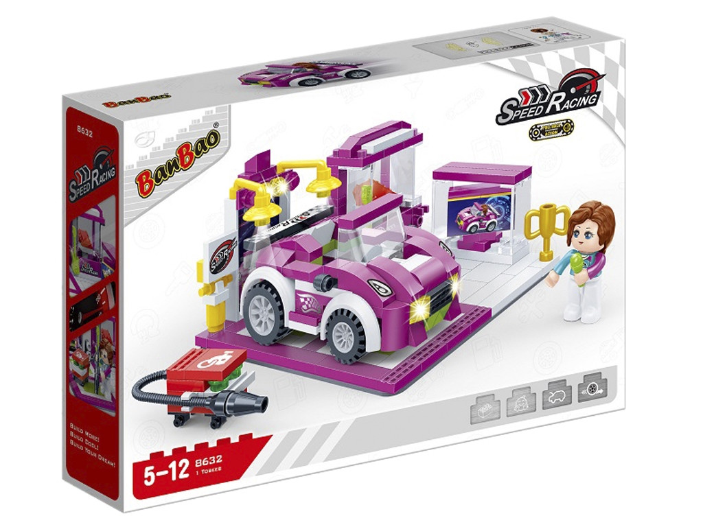 Конструктор Швидкісні гонки Виставковий зал BanBao 8632 254 деталі, фото 1