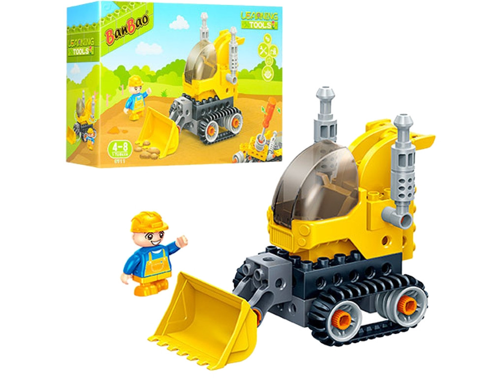 Конструктор Бульдозер BanBao 9711 19 деталей, фото 1