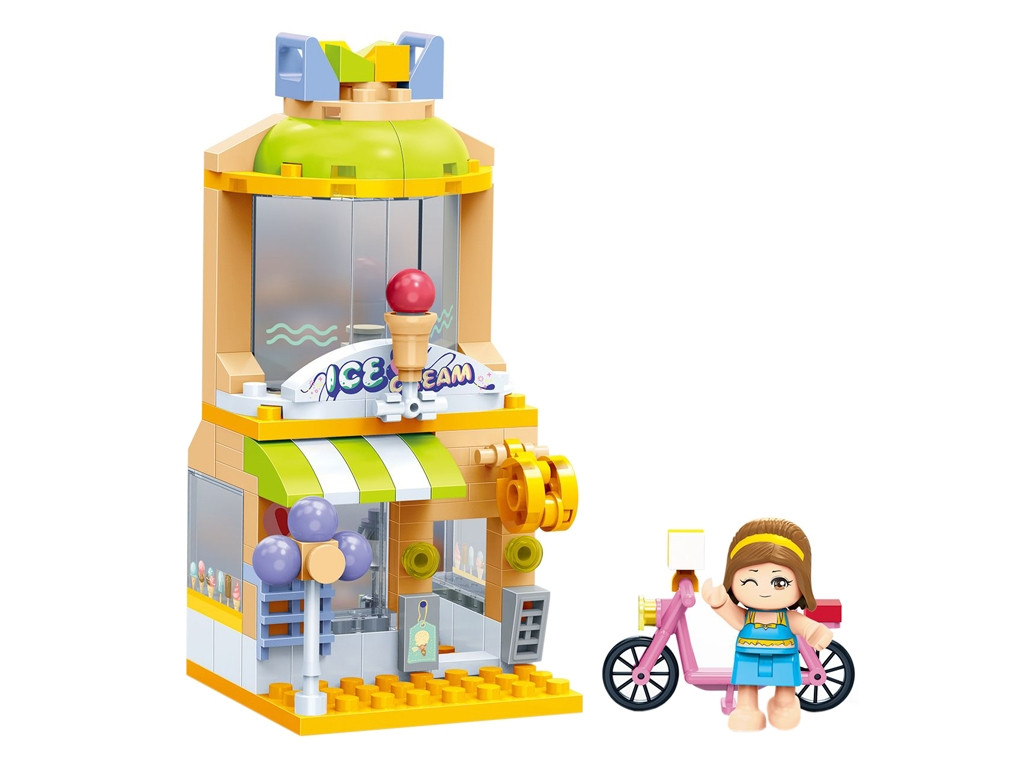 Конструктор Центральна вулиця Будиночок з морозивом BanBao ЕТ807 108 деталей, фото 1