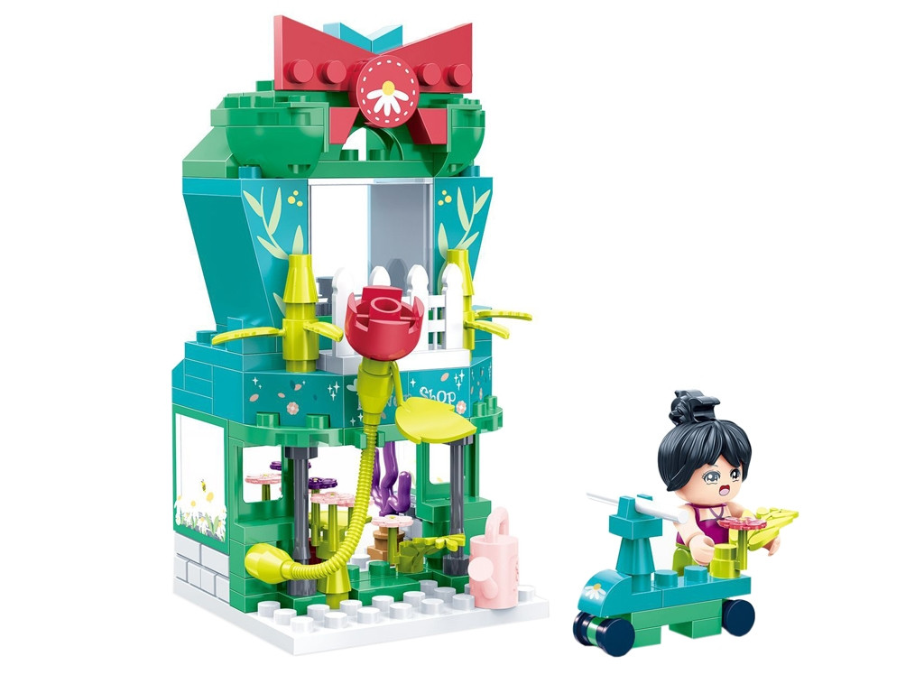 Конструктор Центральна вулиця Квітковий магазин BanBao ЕТ808 118 деталей, фото 1