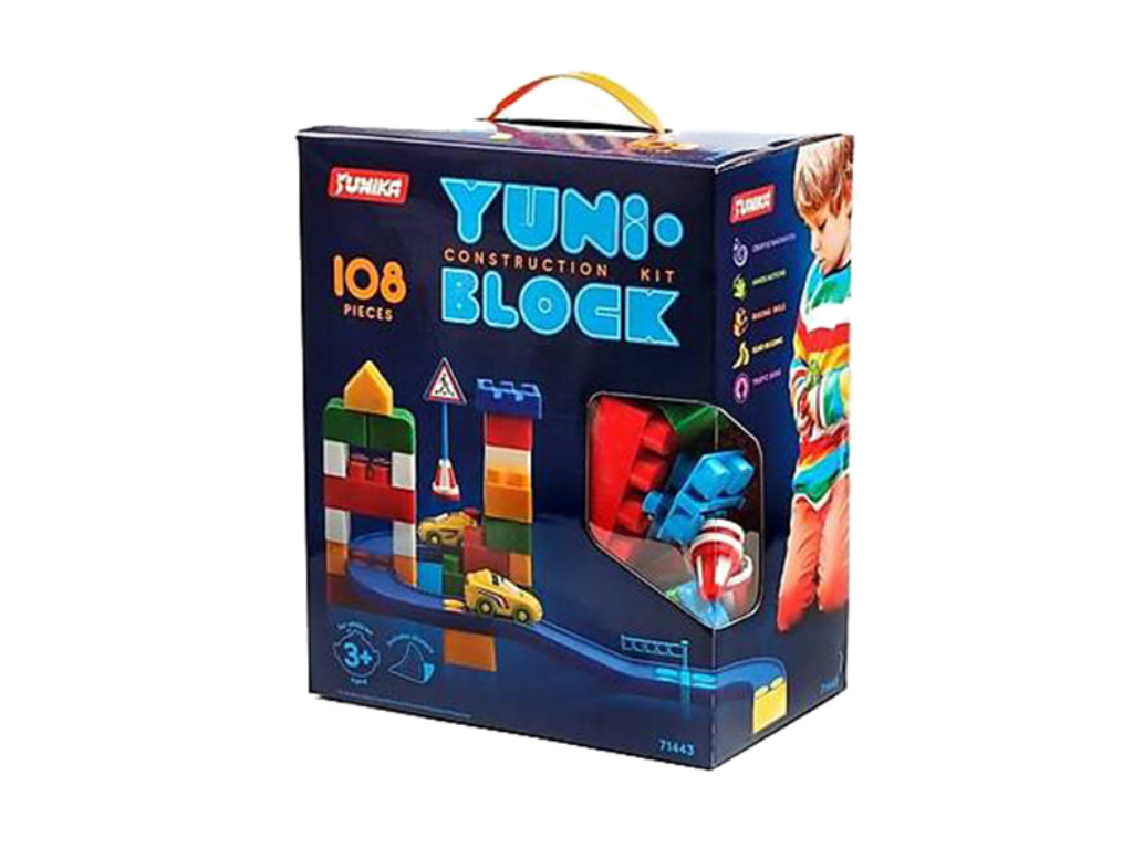 Конструктор дитячий в коробці YUNI-BLOK Юніка 108 деталей 71443, фото 1