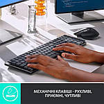 Клавіатура бездротова Logitech MX Mechanical Graphite Clicky (920-010759), фото 4