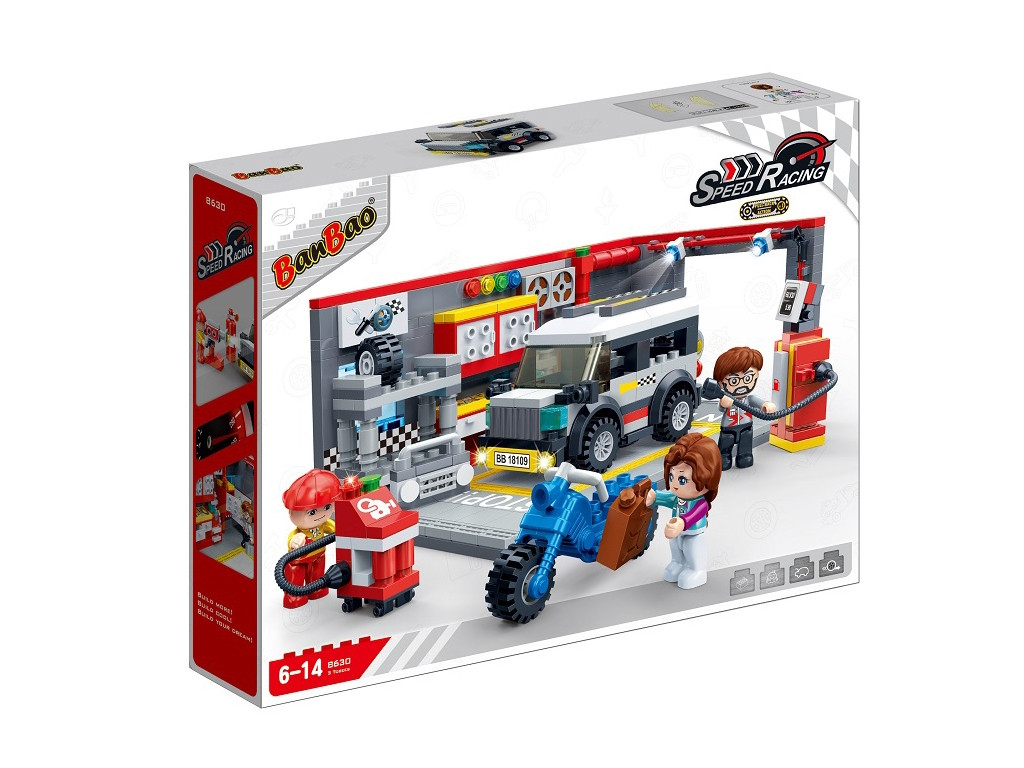 Конструктор Швидкісні гонки Автосервіс BanBao 8630 515 деталей, фото 1