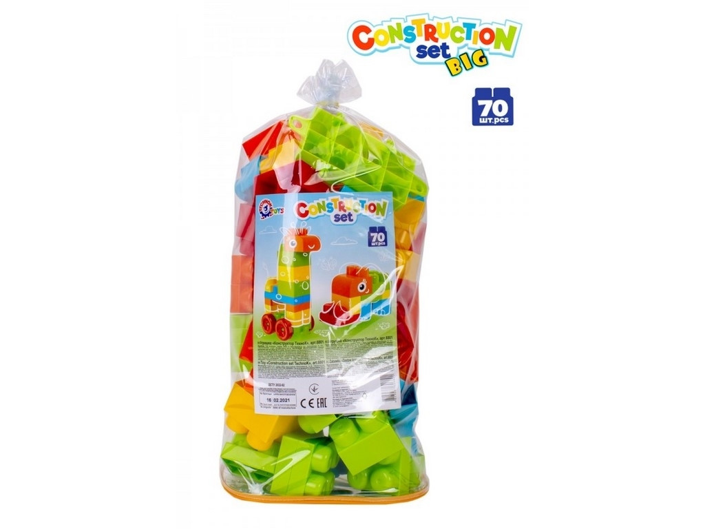 Конструктор Construction Set в пакеті, 70 деталей, Технок 6801, фото 1