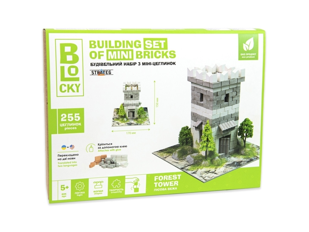 Конструктор з міні-цеглинок BLOCKY Лісова Вежа Strateg 31019, фото 1