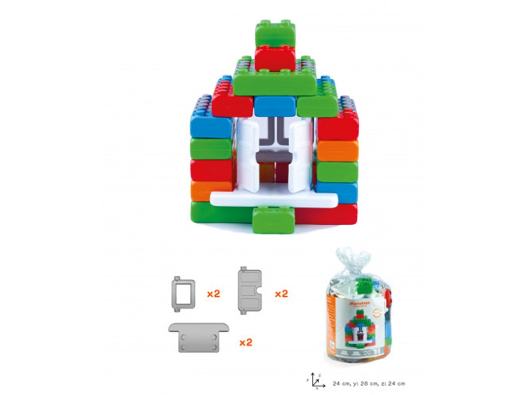 Конструктор Будівельні блоки для малюків Marioinex 902301 40 деталей, фото 1