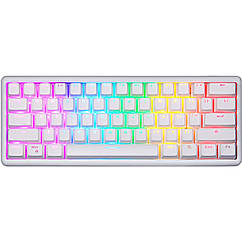 Клавіатура бездротова Motospeed SK66 Gateron Red Hot Swap White (mtsk66wmr)