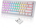 Клавіатура бездротова Motospeed SK66 Gateron Red Hot Swap White (mtsk66wmr), фото 2