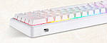 Клавіатура бездротова Motospeed SK66 Gateron Red Hot Swap White (mtsk66wmr), фото 4