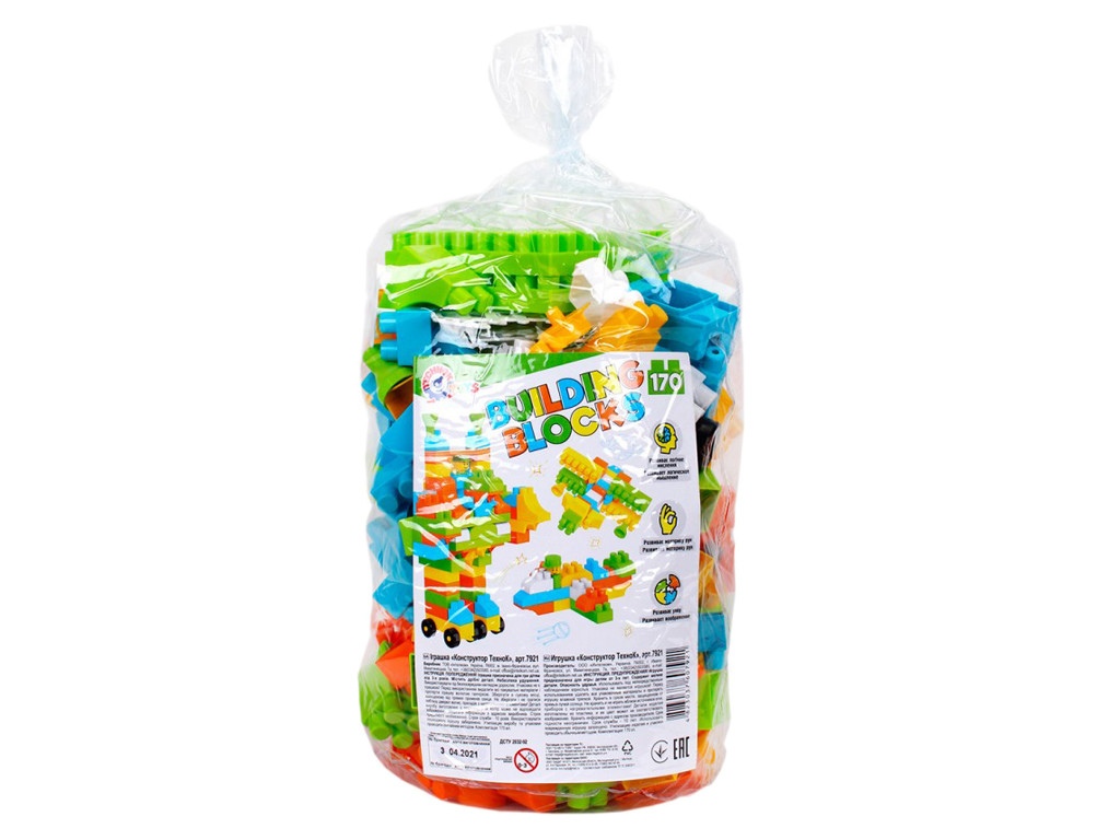 Конструктор Building Blocks 170 деталей в пакеті, Технок 7921, фото 1