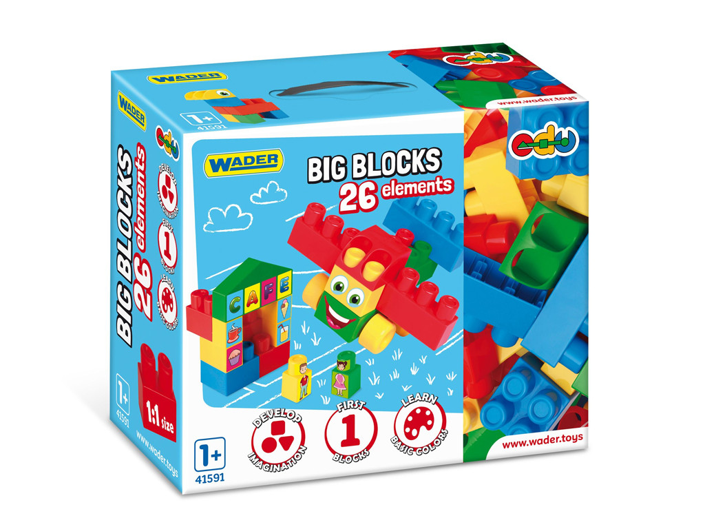 Big Blocks конструктор 26 деталей Wader 41591, фото 1