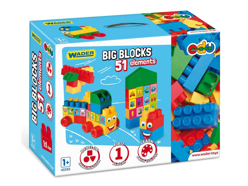 Big Blocks конструктор 51 деталь Wader 41592, фото 1