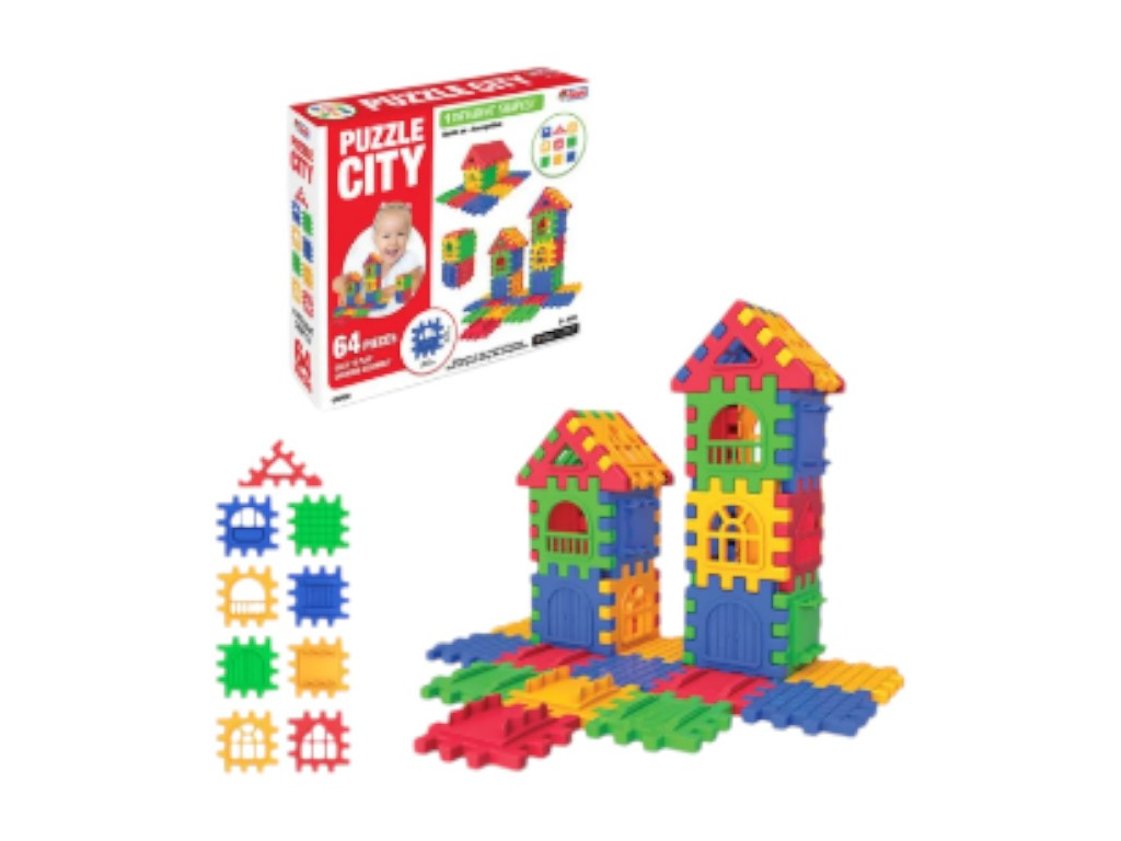 Конструктор-пазли Місто, 64 деталі 03702, фото 1