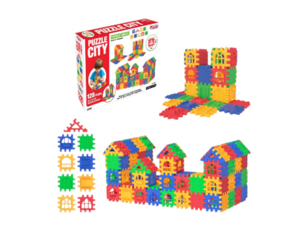 Конструктор-пазли Місто, 128 деталей 03703, фото 1