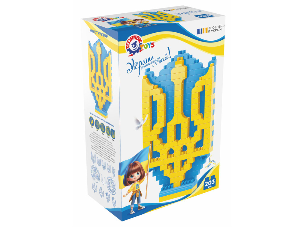 Конструктор Герб України, 203 деталі, Технок 0129, фото 1